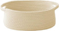 Woven Basket,Small Rope Storage Bin with Handles & Ribbon Bag, Organizer for Shelves Closets,Gift Basket Empty for Birthday,Books,Dog Toys,White 8.99 About this item